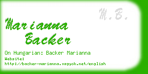 marianna backer business card